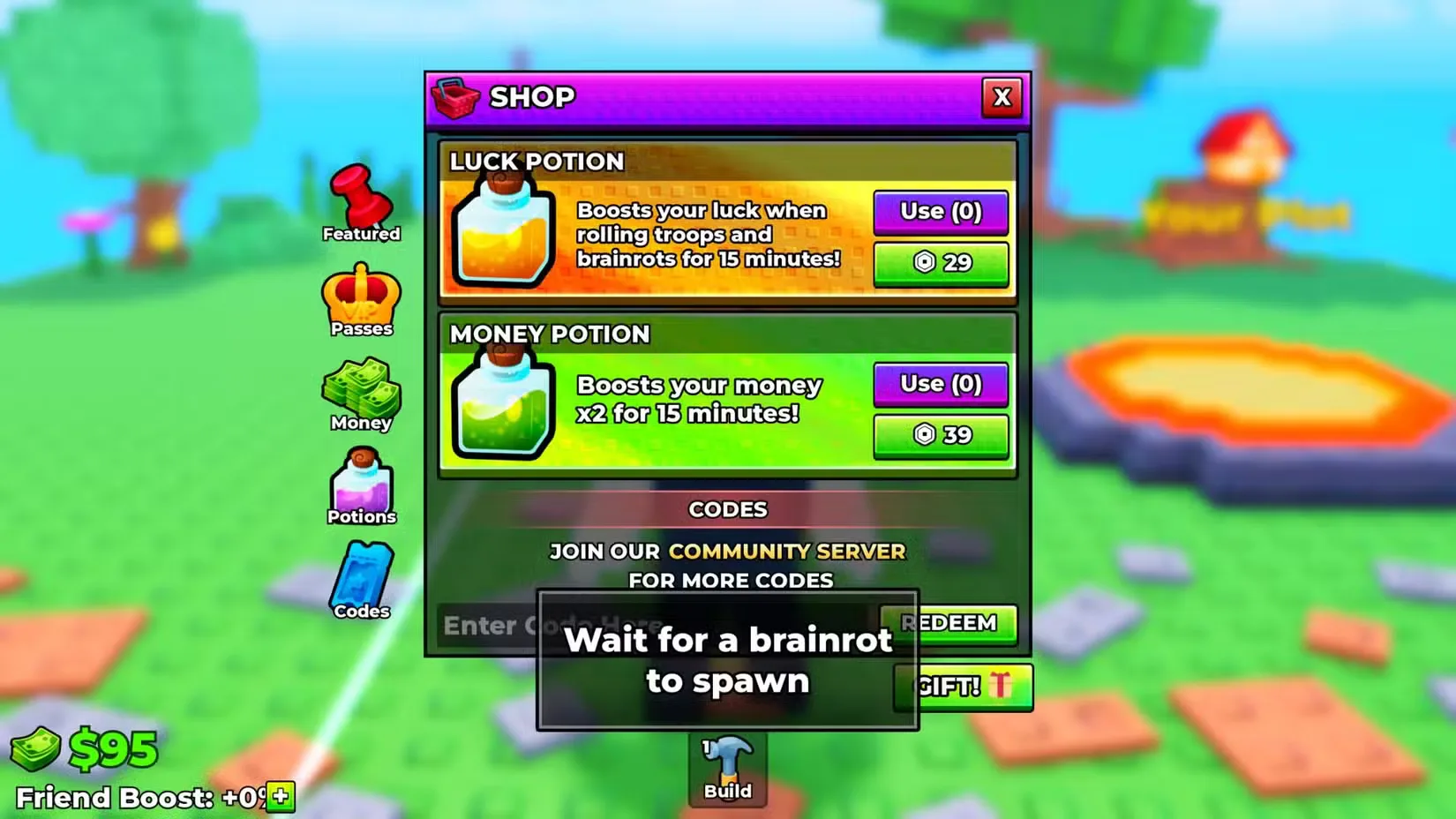How to redeem codes in Roll Your Army
