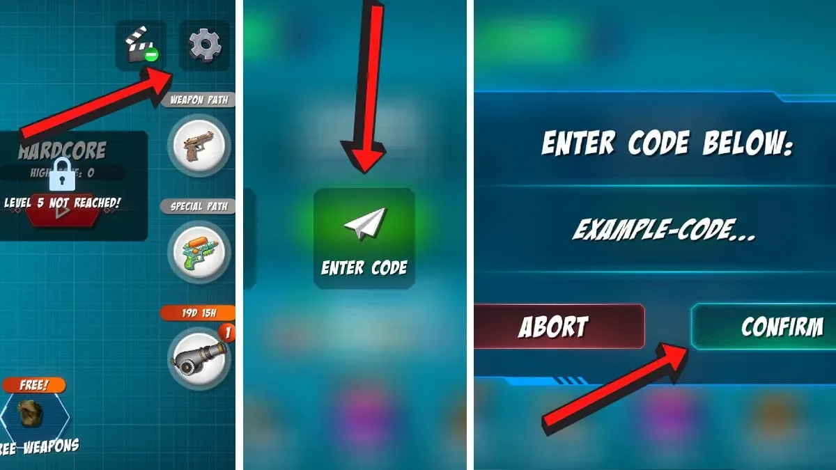 How to redeem codes in Shoot the Box
