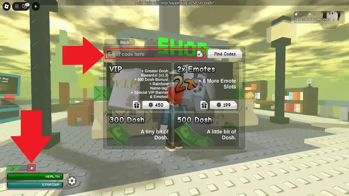 How to redeem codes in Something Evil Will Happen