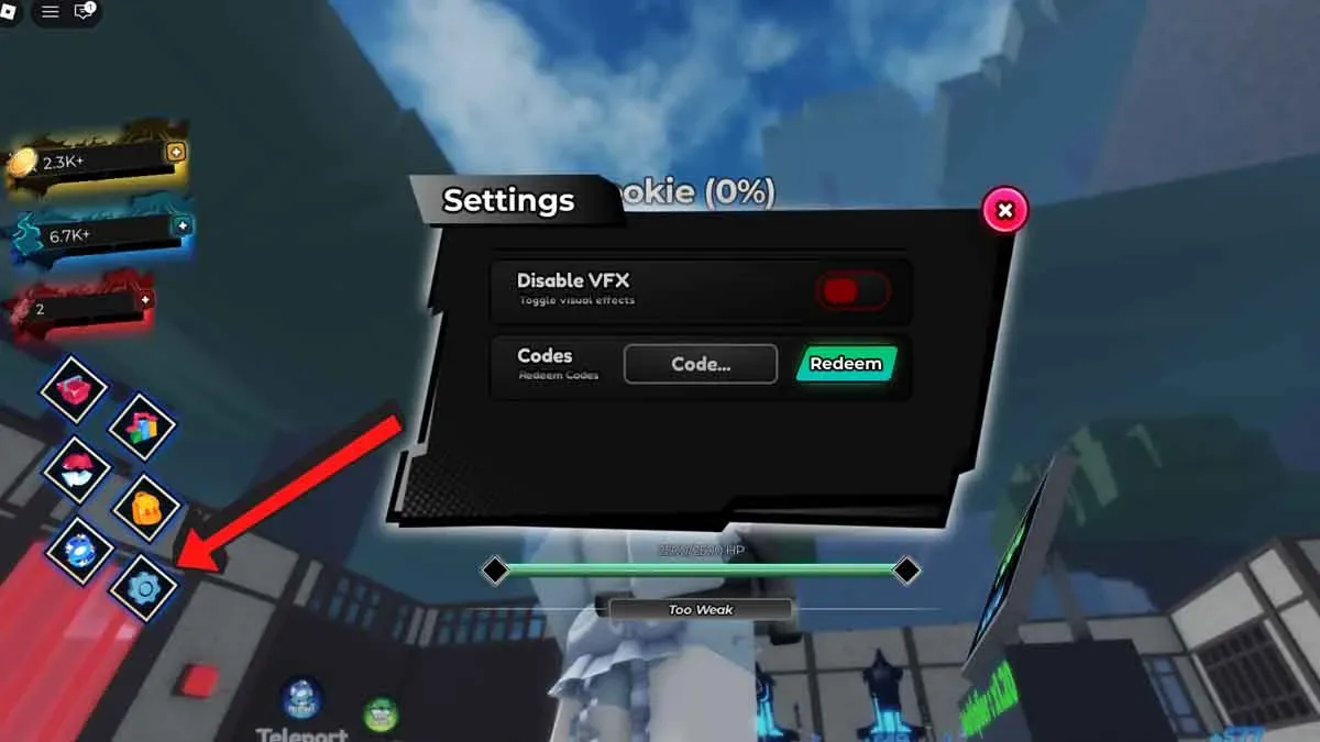 How to redeem codes in Sorcerer Tycoon