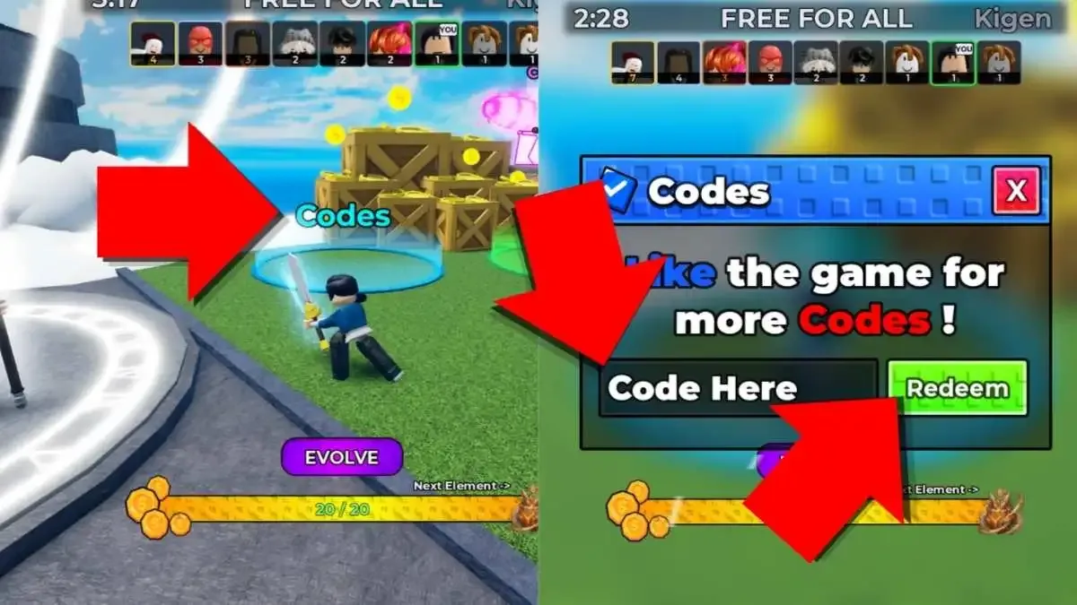 How to redeem codes in Soul Element Battlegrounds
