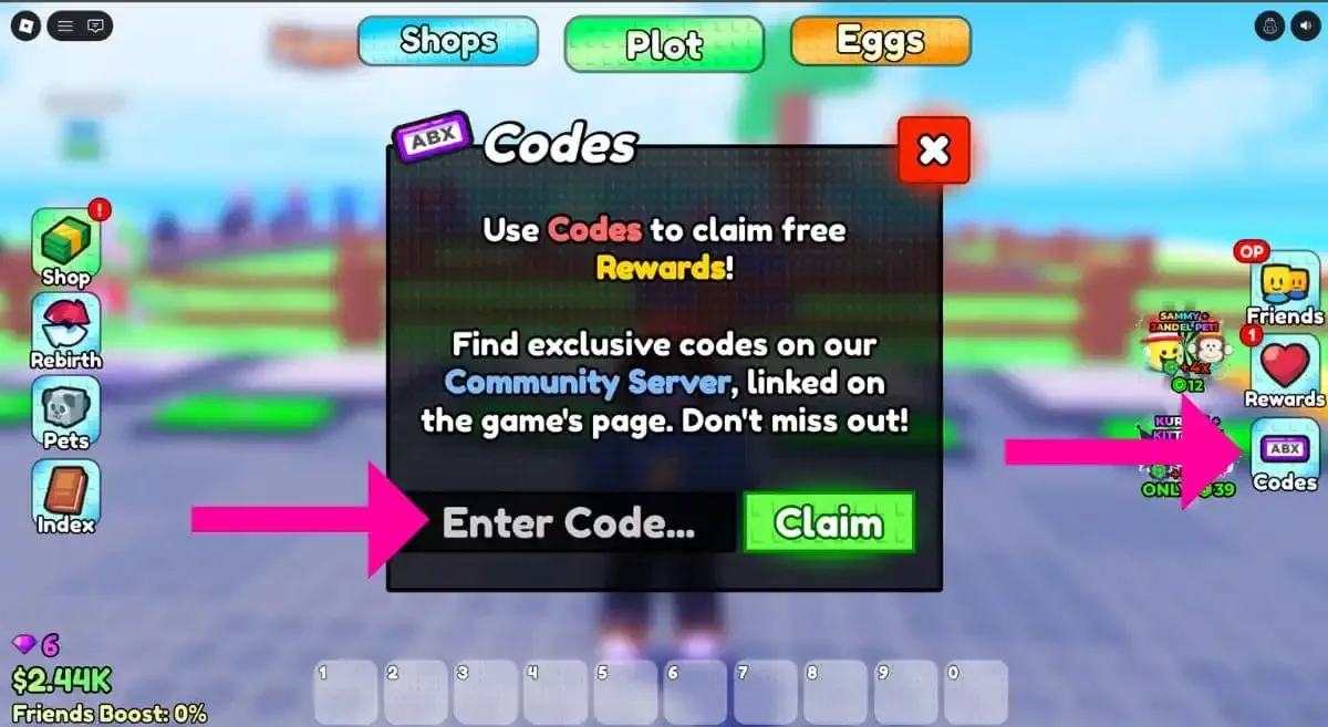 How to redeem codes in Spin a Kitty!