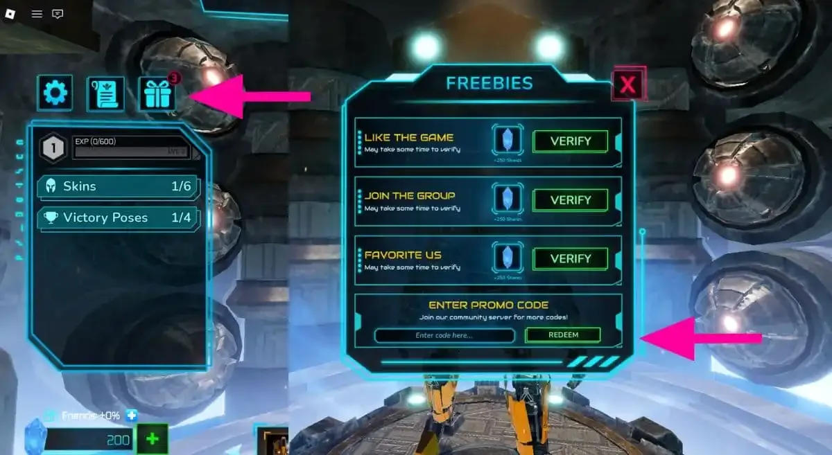 How to redeem codes in Steel Crossfire