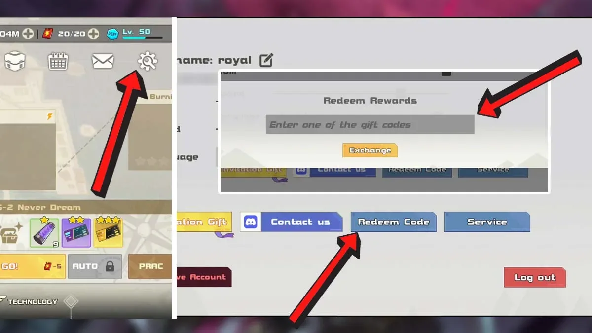 How to redeem codes in Swordash