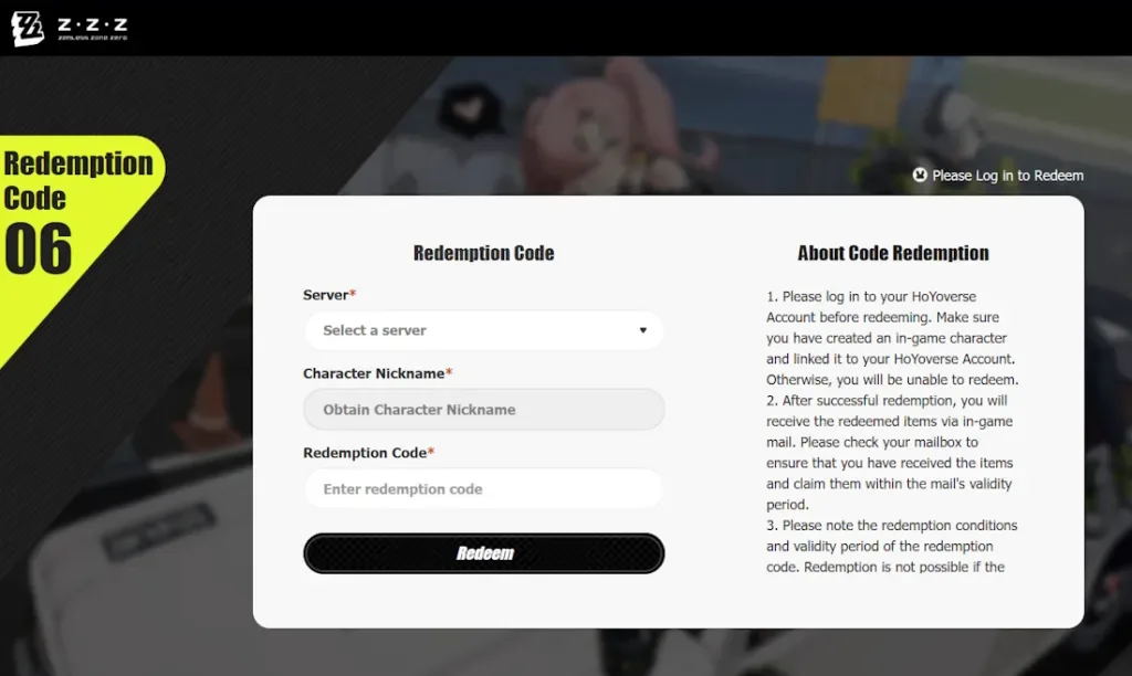 How to redeem codes in Zenless Zone Zero