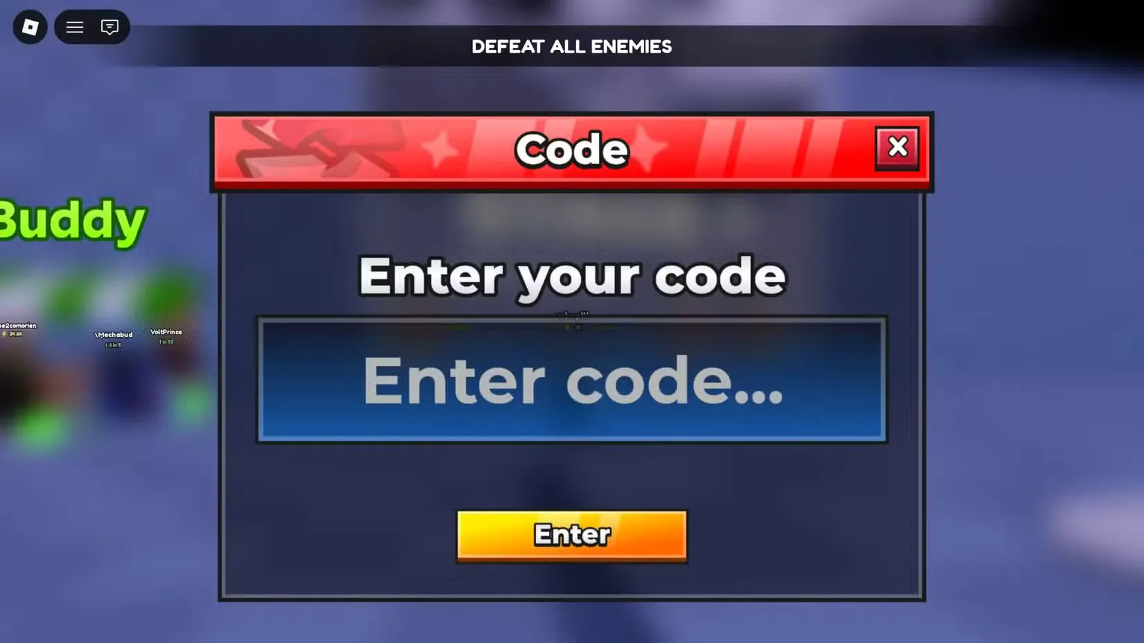 How to redeem codes in +1 DMG FPS