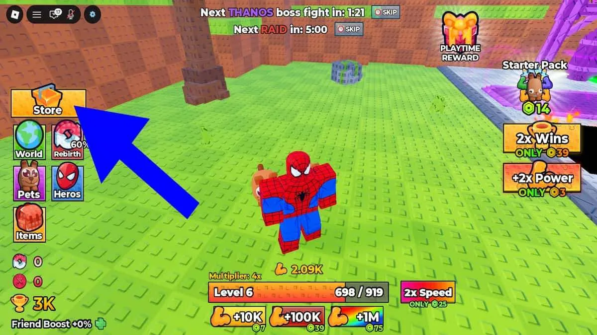 How to redeem codes in +1 Superhero Evolution