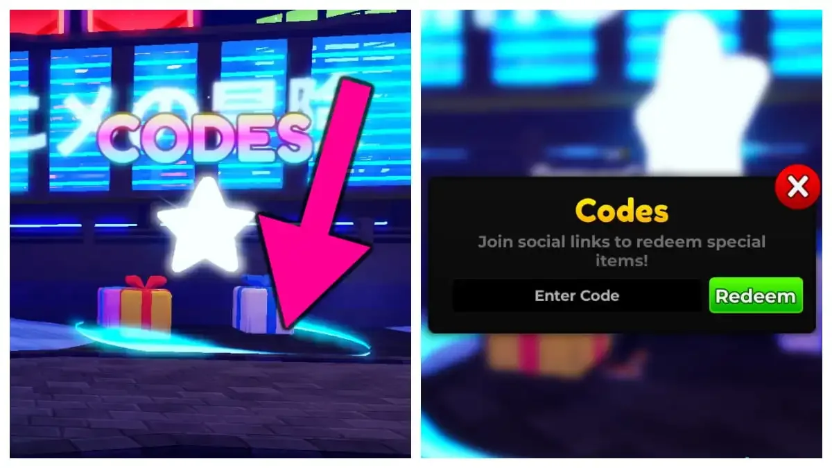 How to redeem codes in Anime Adventures