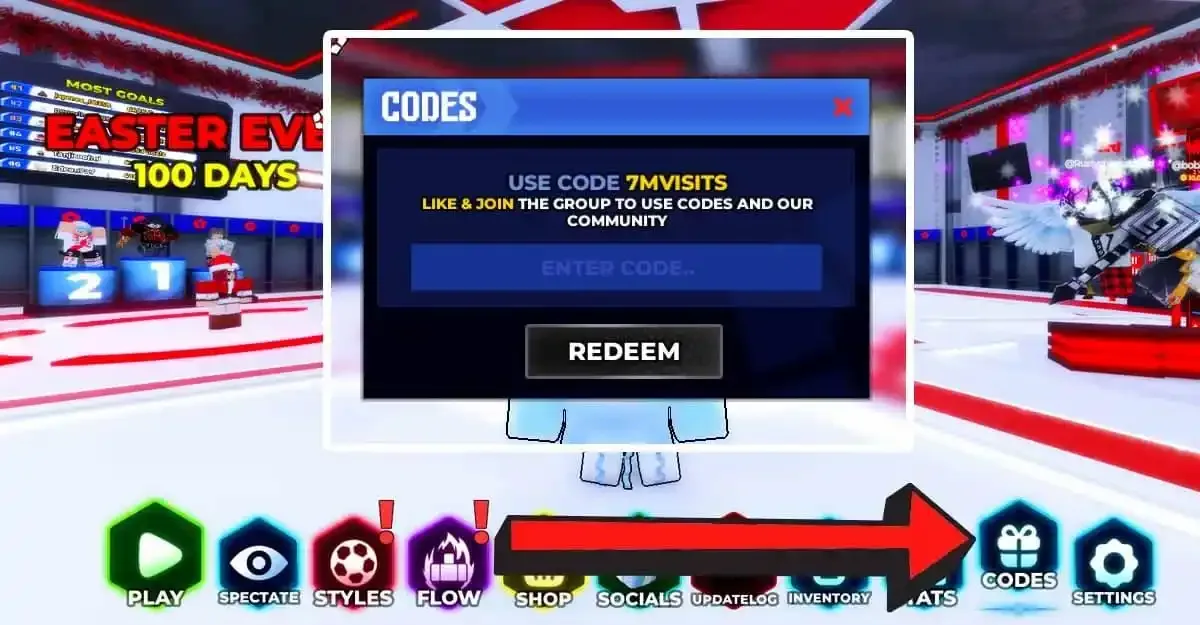 How to redeem codes in BL R Recreation