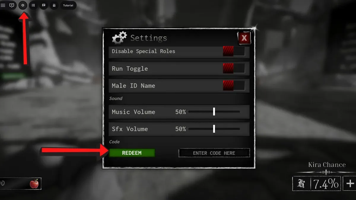 How to redeem codes in BloxNote