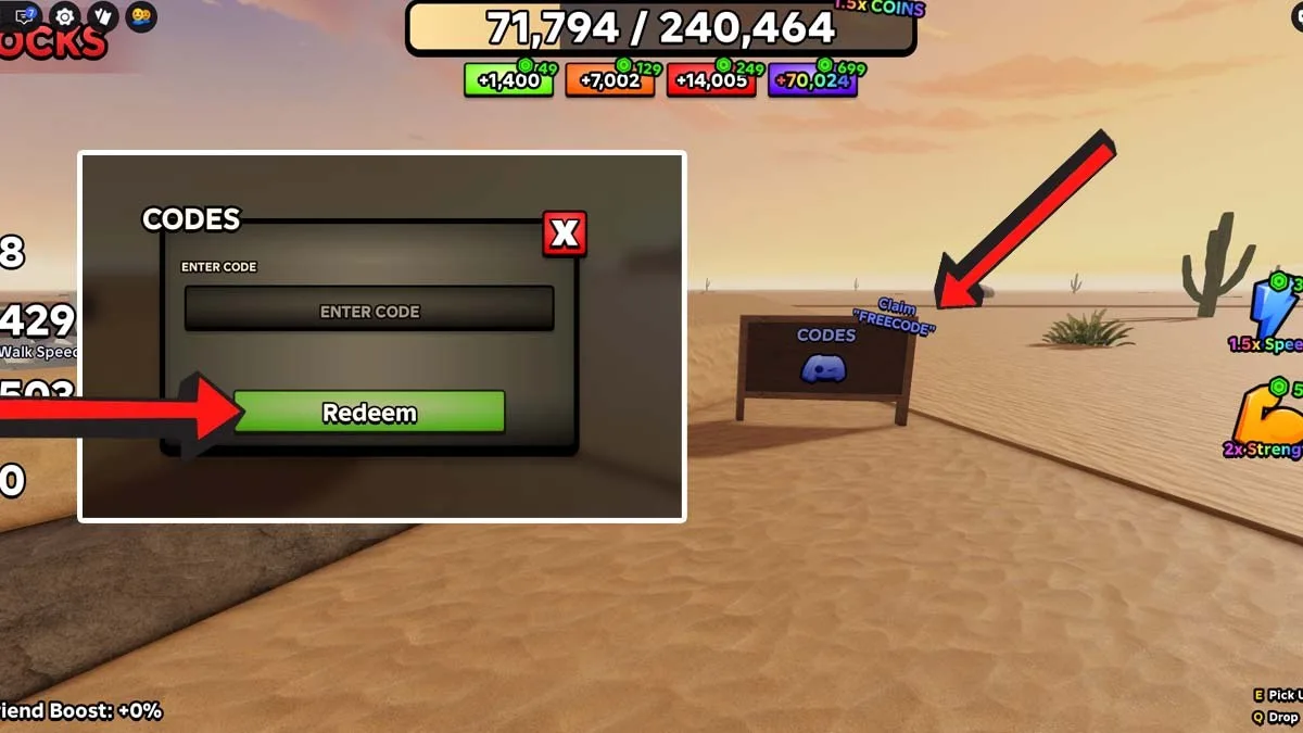 How to redeem codes in Build the Pyramid