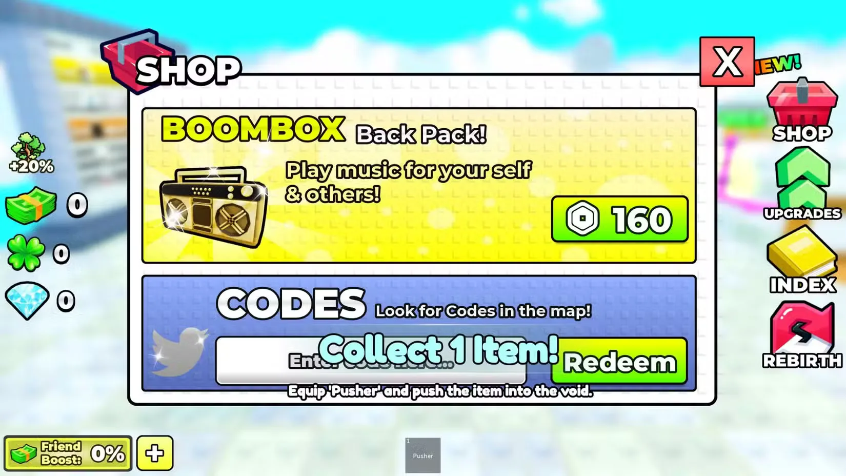 How to redeem codes in Collect 1 Million Items