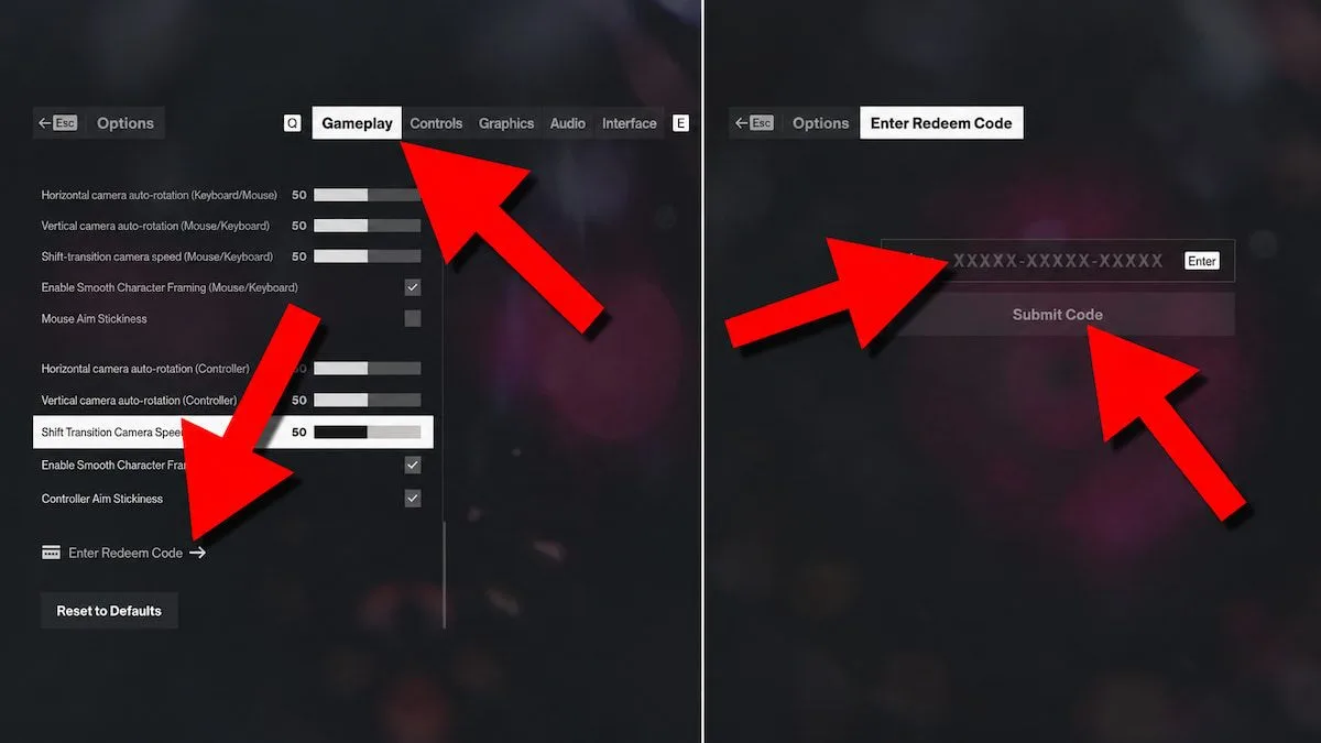 How to redeem codes in Control Resonant