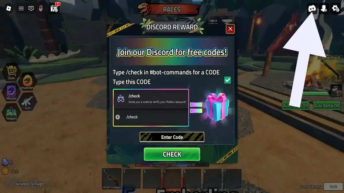 How to redeem codes in Dino Hunters