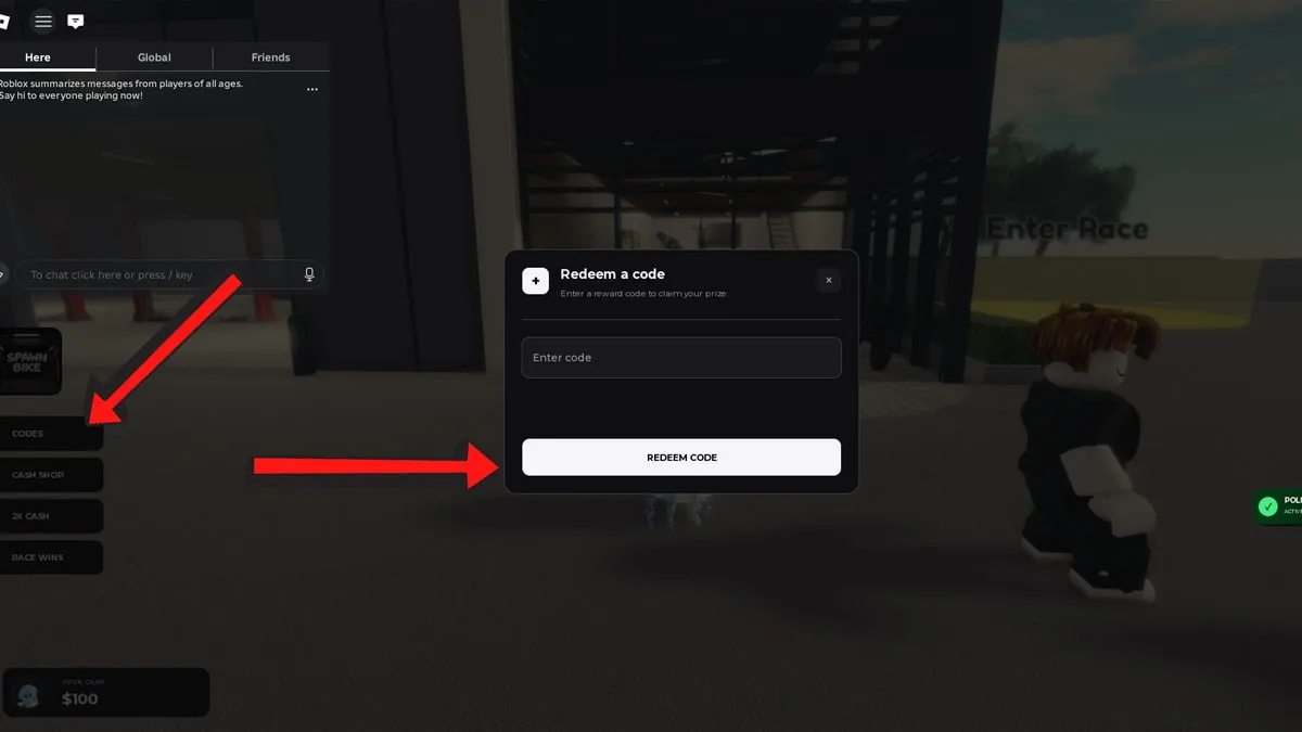 How to redeem codes in Emoto Cross