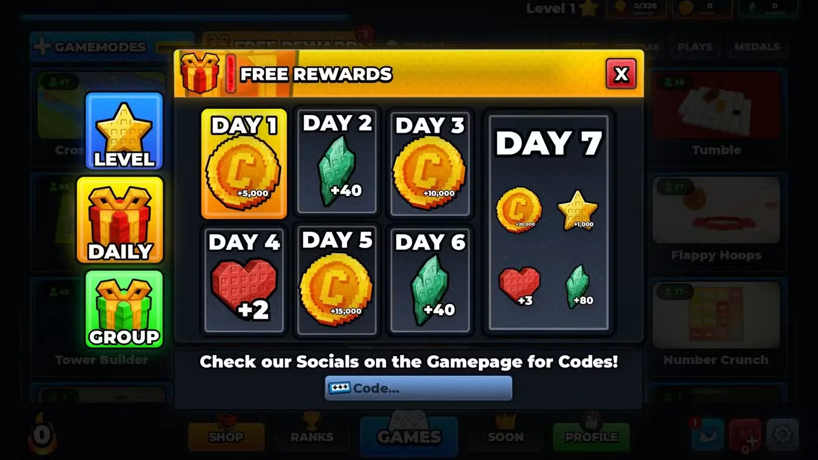 How to redeem codes in Endless GAMES