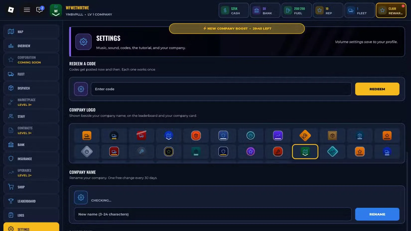 How to redeem codes in Fleet Empire