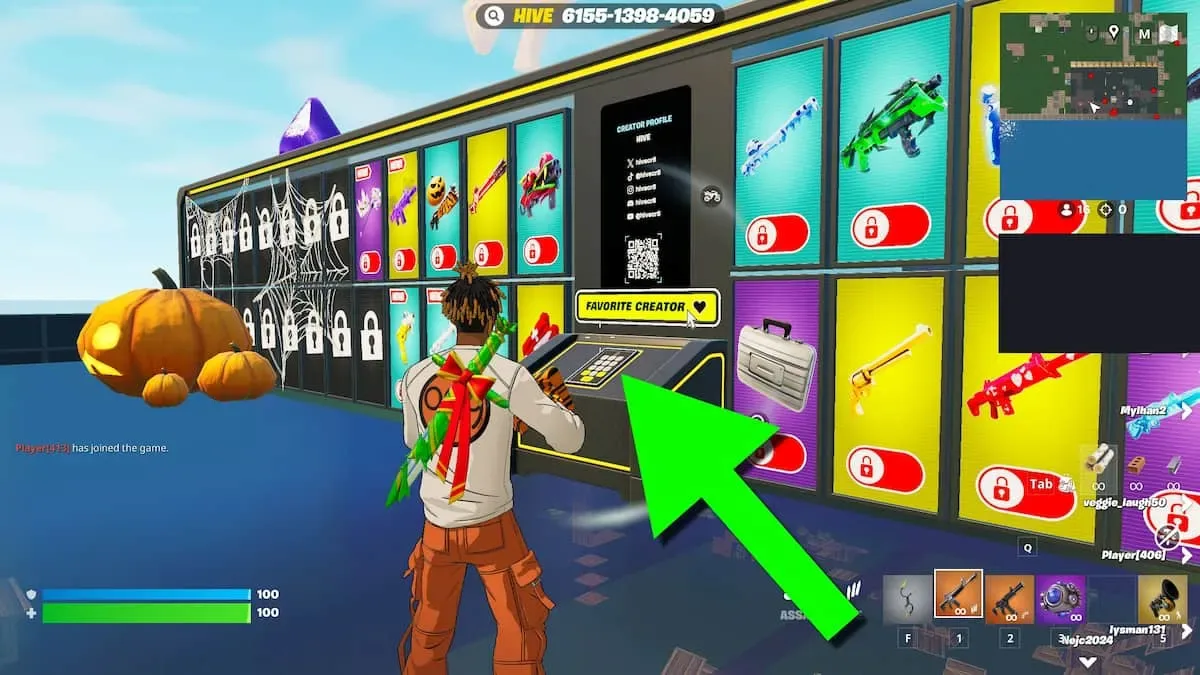 How to redeem codes in Fortnite 1v1 With Every Gun