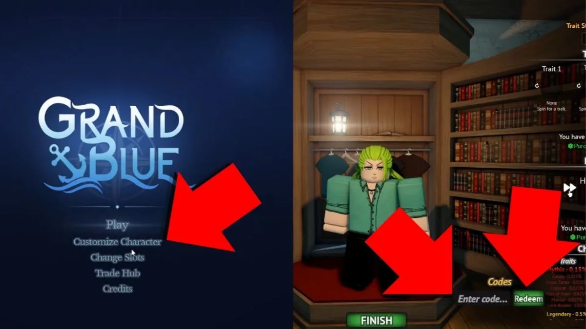 How to redeem codes in Grand Blue