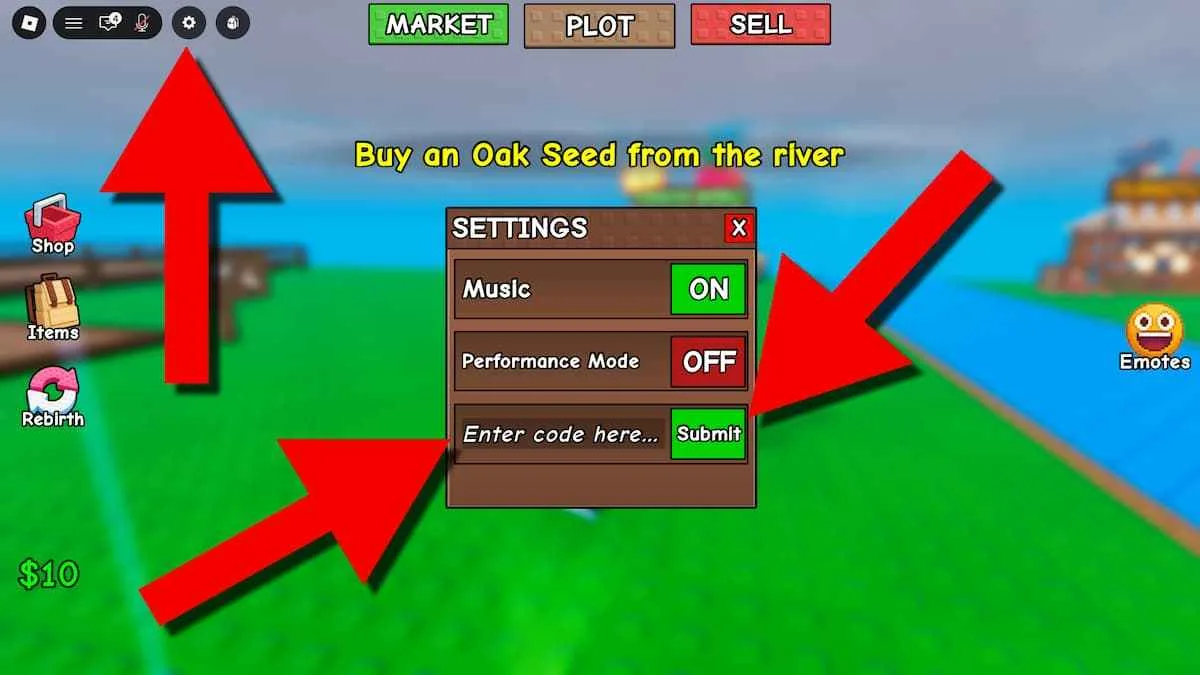 How to redeem codes in Greedy Growers