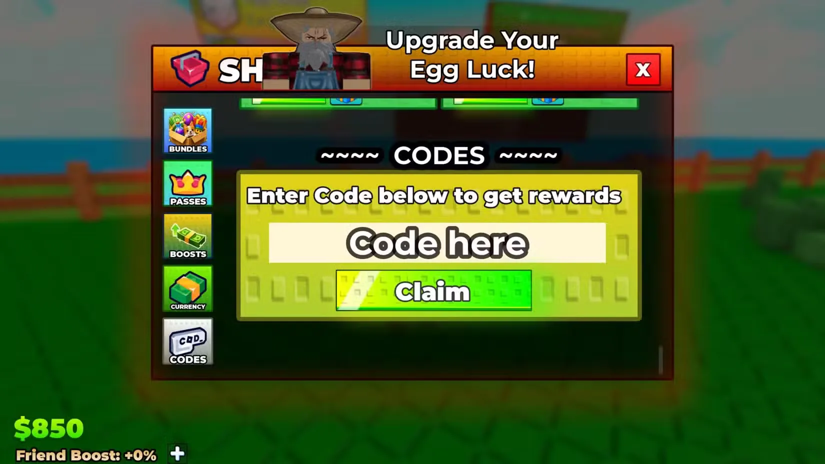 How to redeem codes in Hatch And Fry