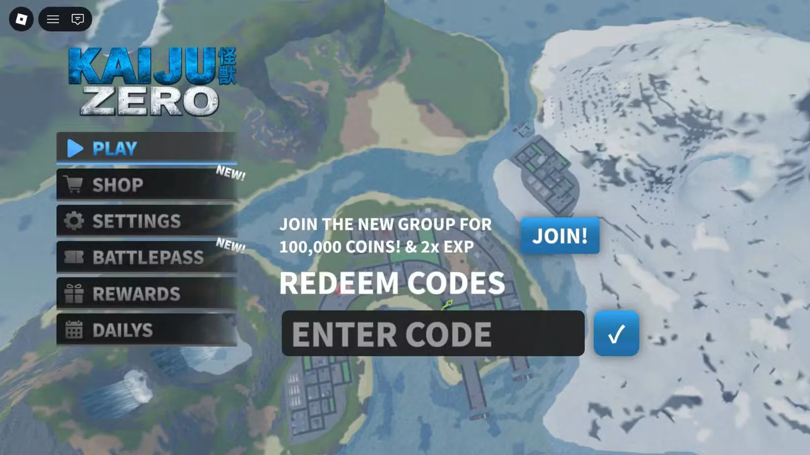 How to redeem codes in Kaiju Zero