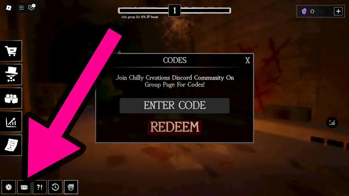 How to redeem codes in Murderthon