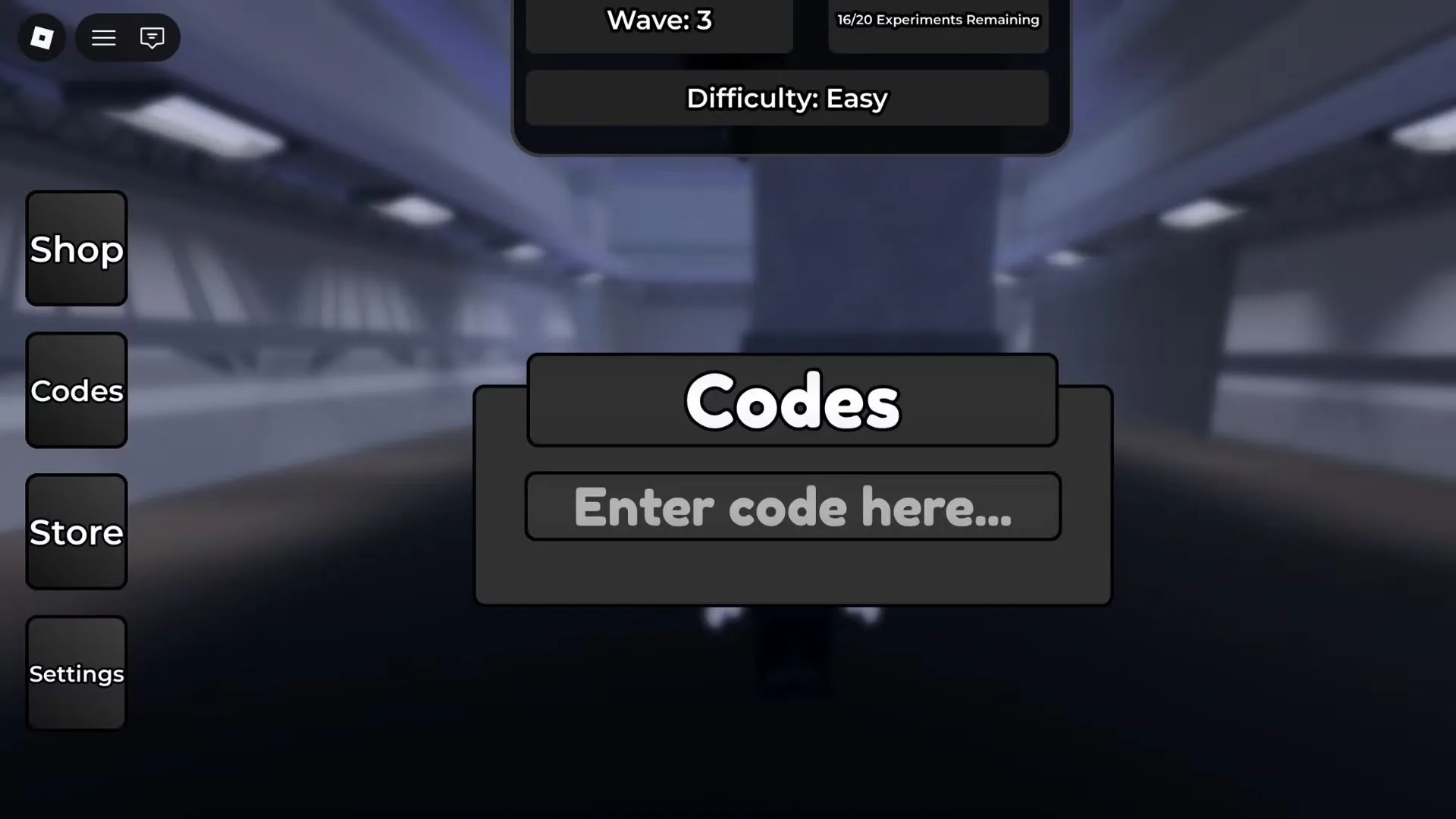 How to redeem codes in Noob Experiment Warzone