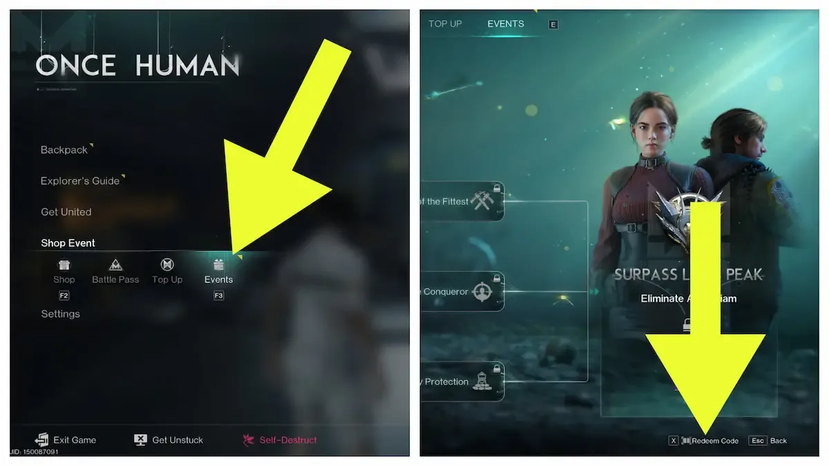 How to redeem codes in Once Human