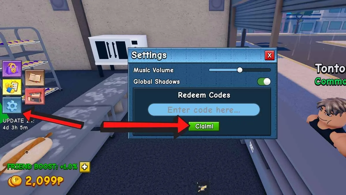 How to redeem codes in Panaderya