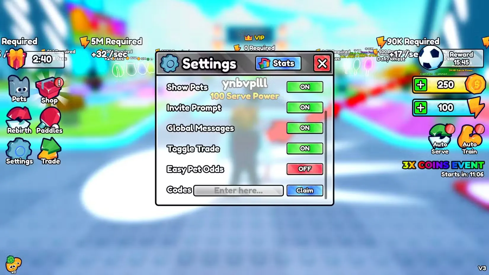 How to redeem codes in Ping Pong Training