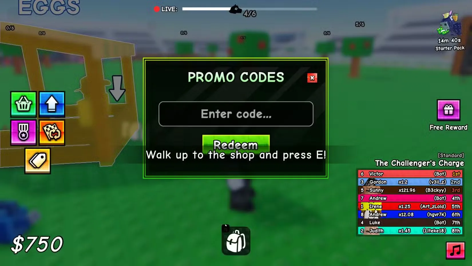 How to redeem codes in Race Horses