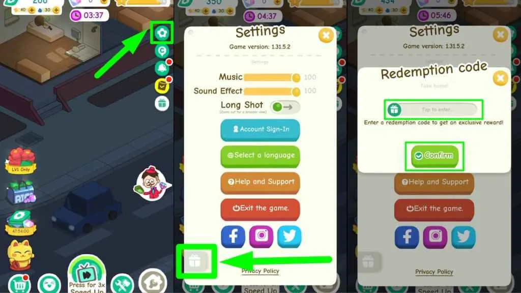 How to redeem codes in Rent Please Landlord