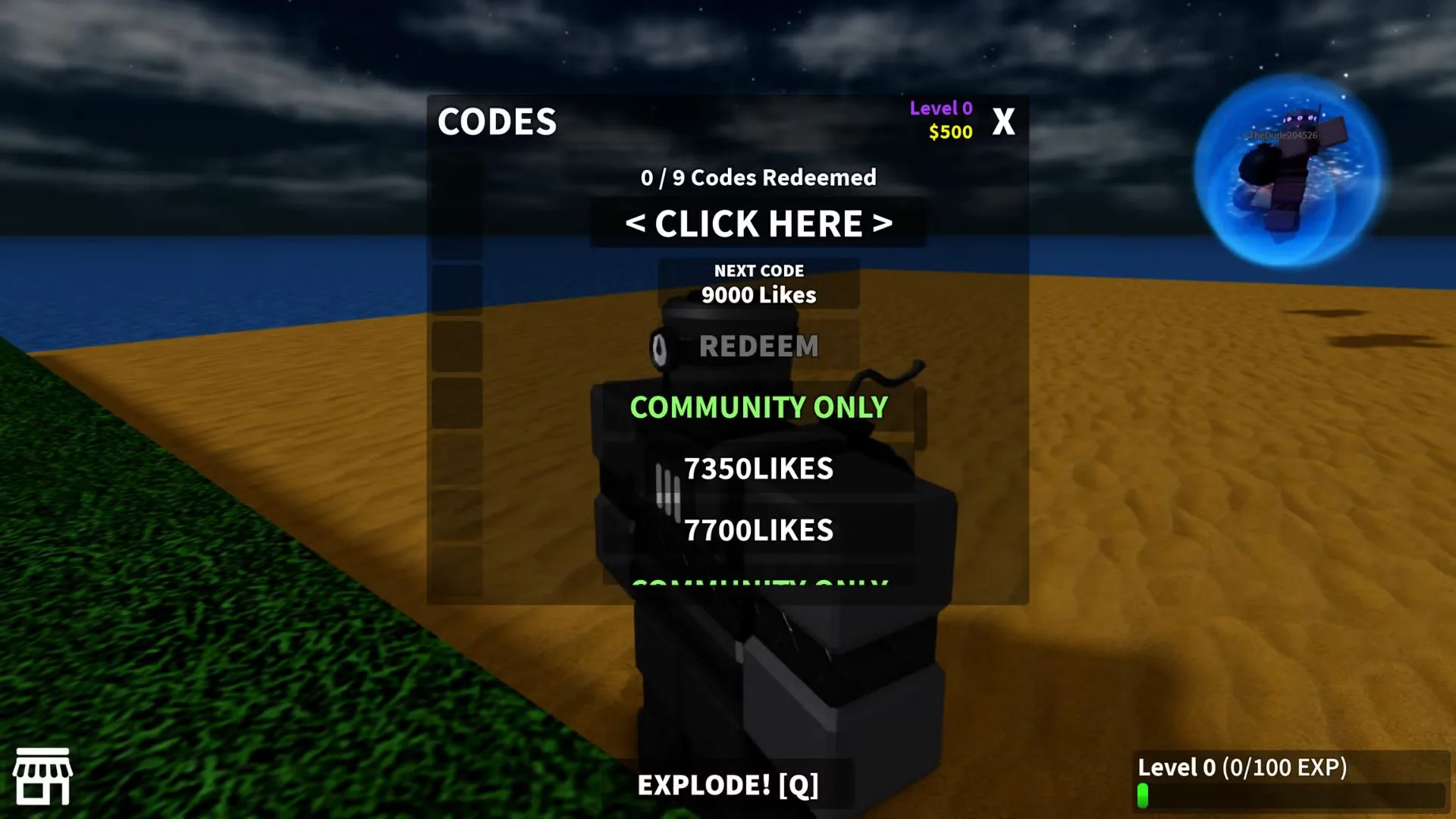 How to redeem codes in Robots Vs Humans