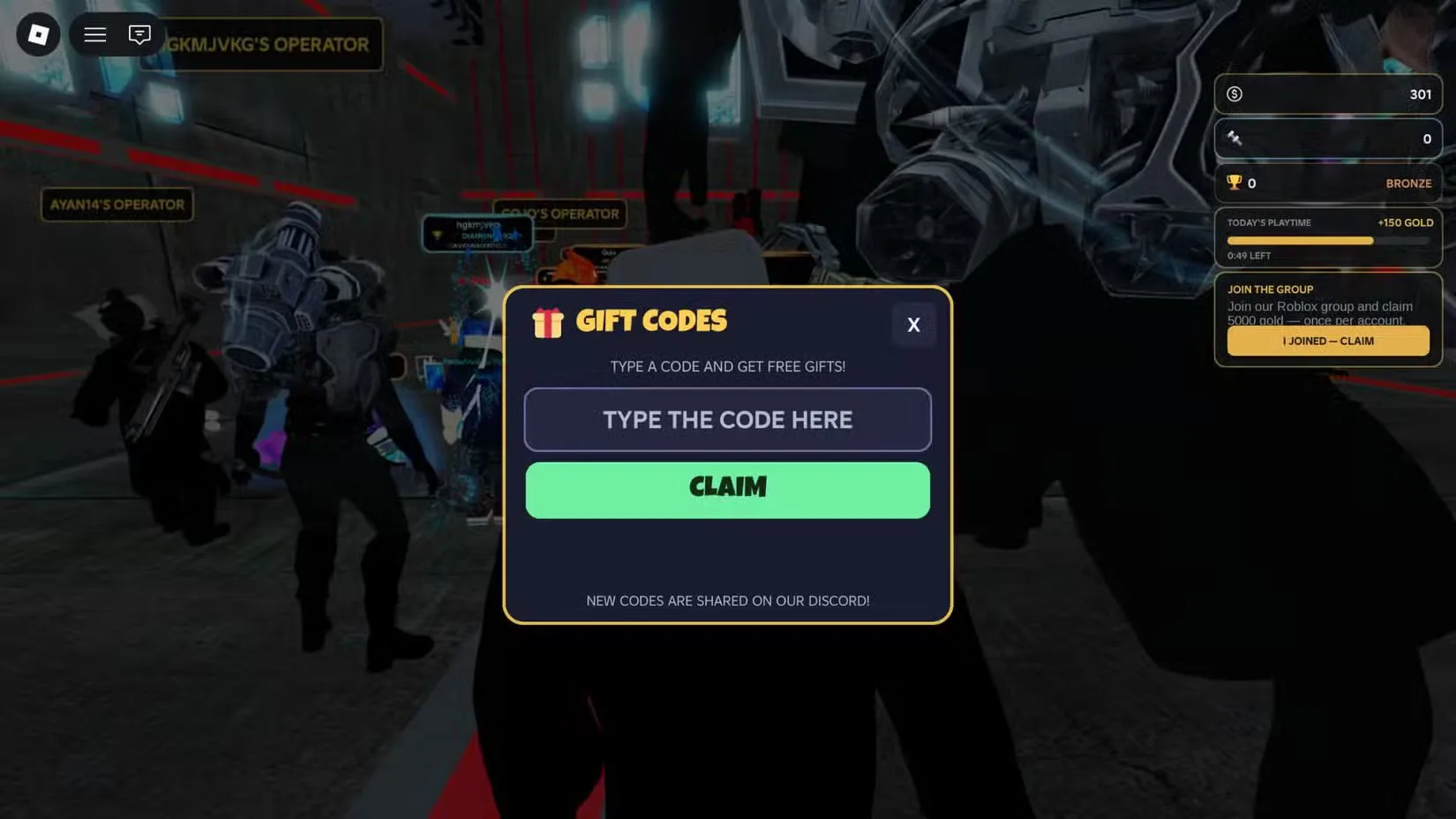 How to redeem codes in Skibidi Toilet War