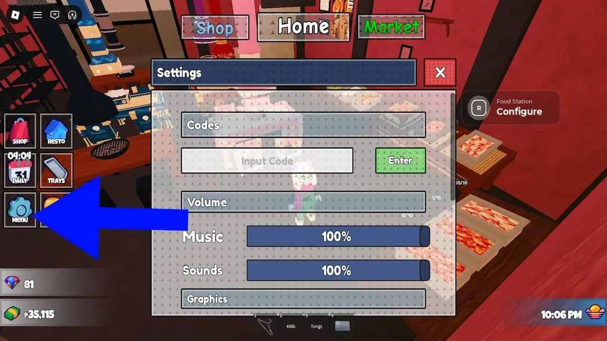 How to redeem codes in Tara Samgyup