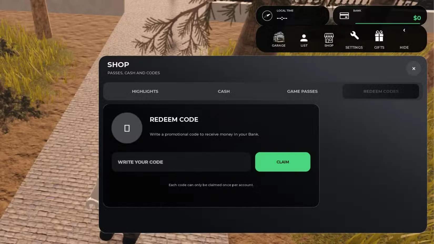 How to redeem codes in The Cosalazo 2