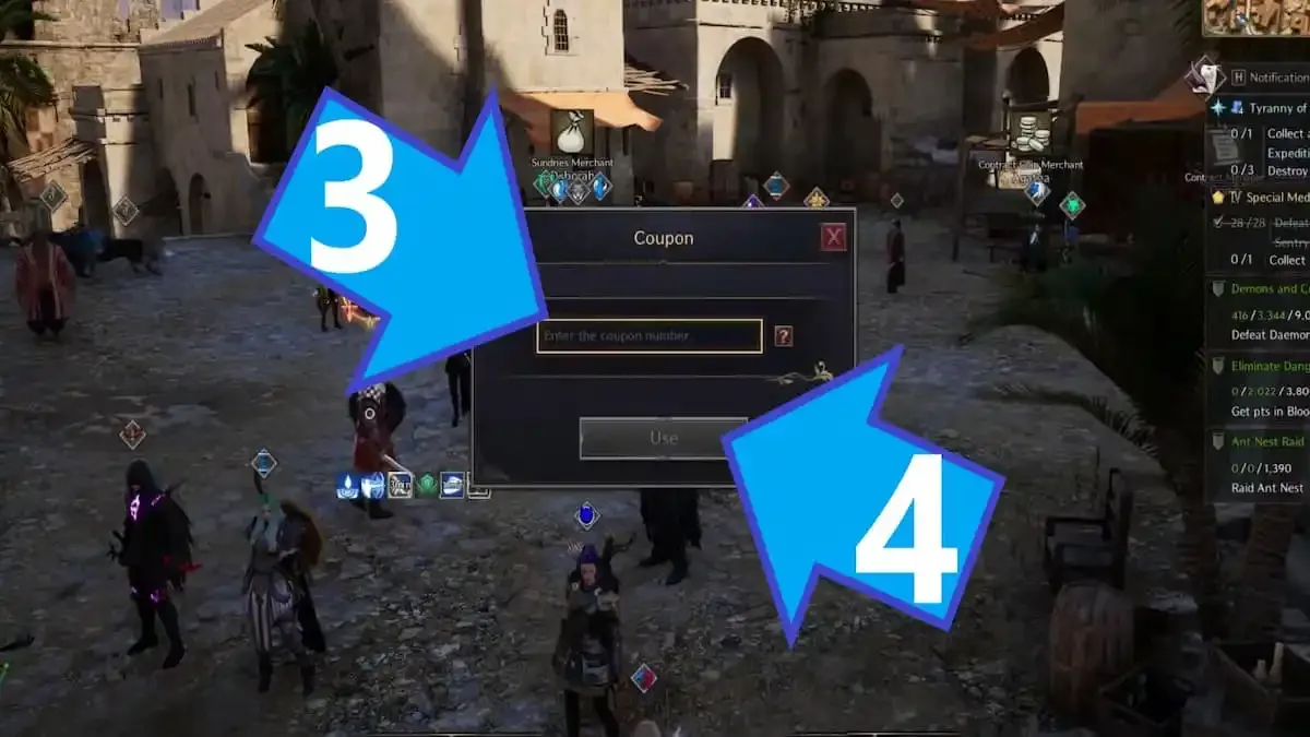 How to redeem codes in Throne and Liberty
