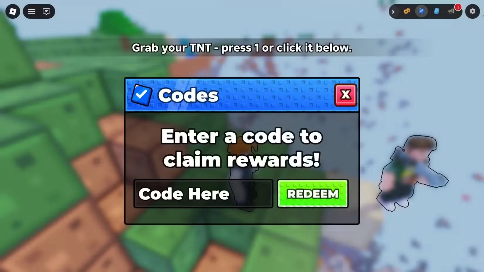 How to redeem codes in TNT Rampage