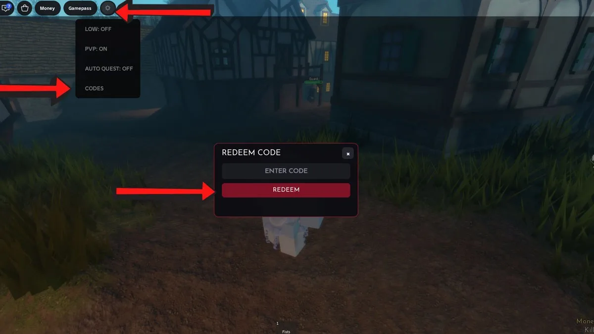 How to redeem codes in Vampire Life