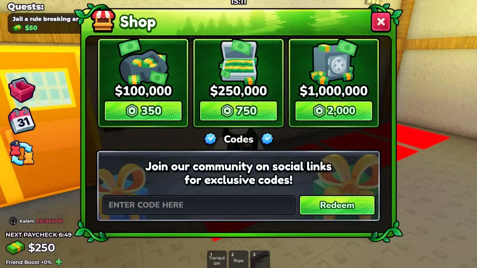 How to redeem codes in Zoo Escape