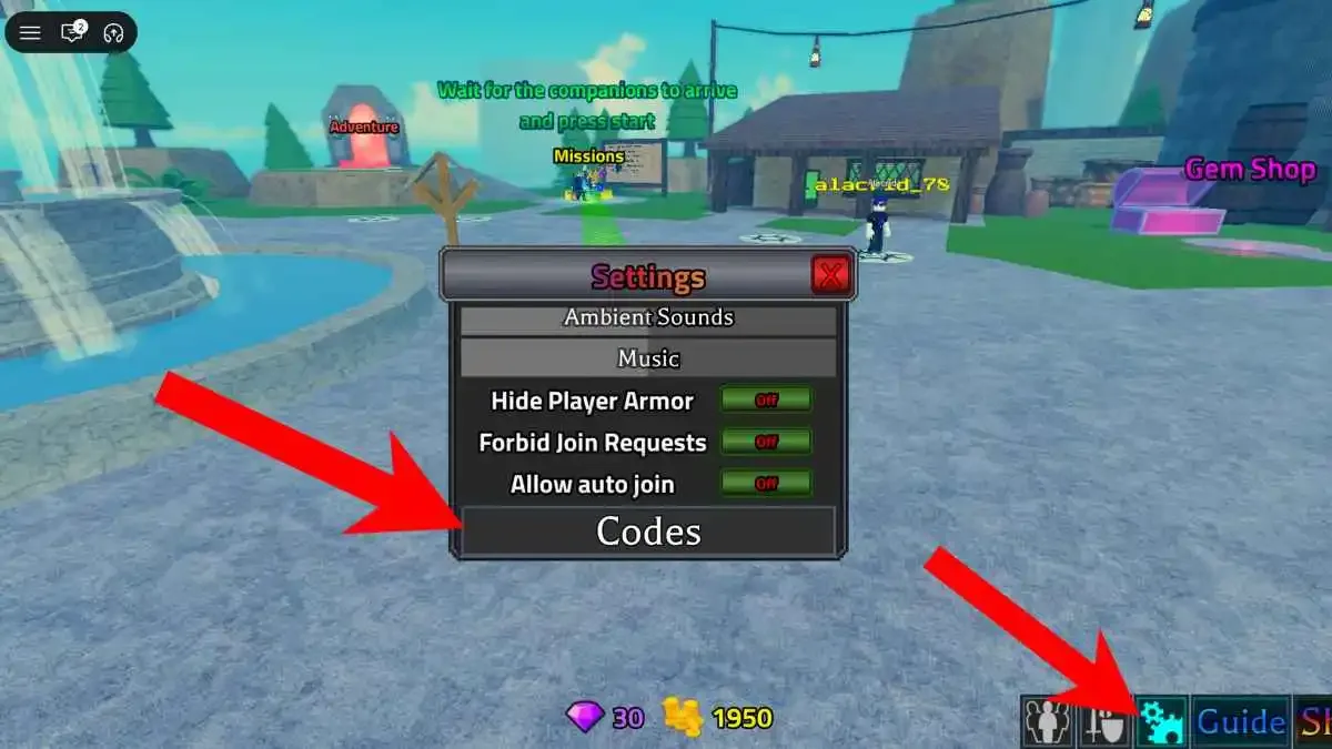 How to redeem codes in Adventure Guild Battles