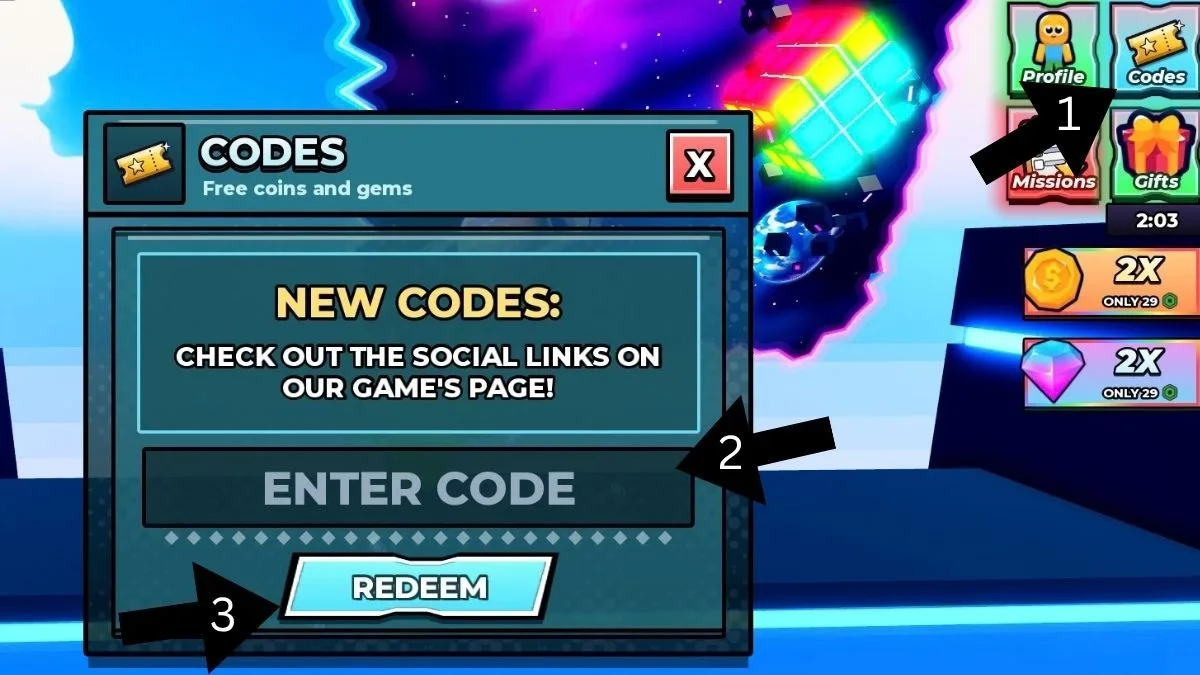 How to redeem codes in Anime Ball Duels