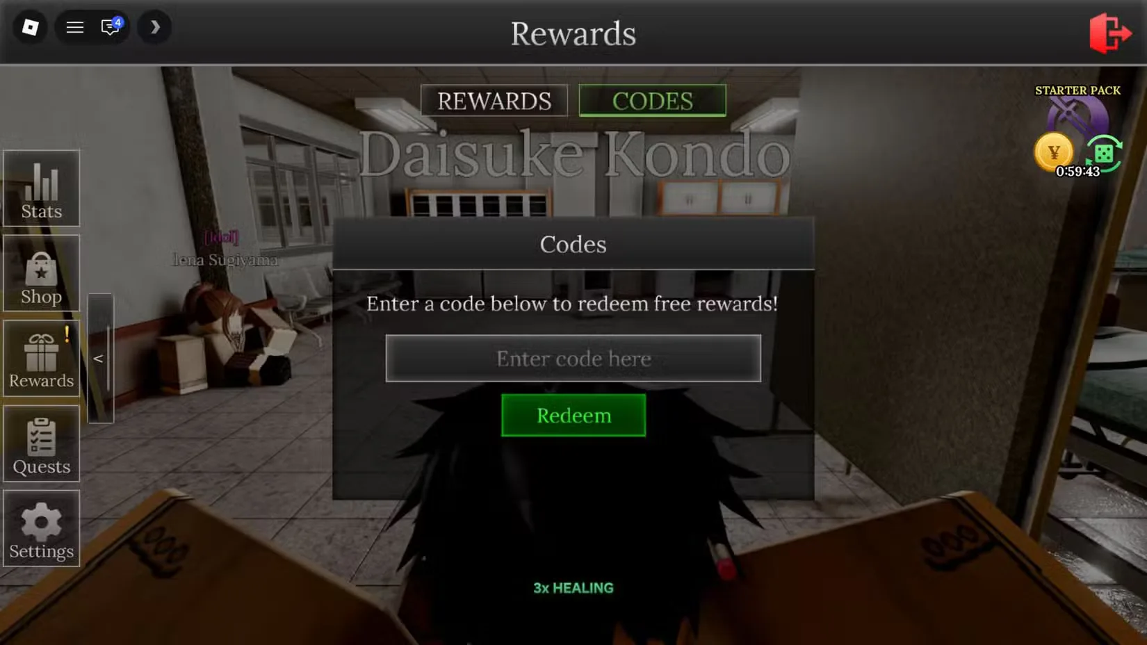 How to redeem codes in Anime High School RP