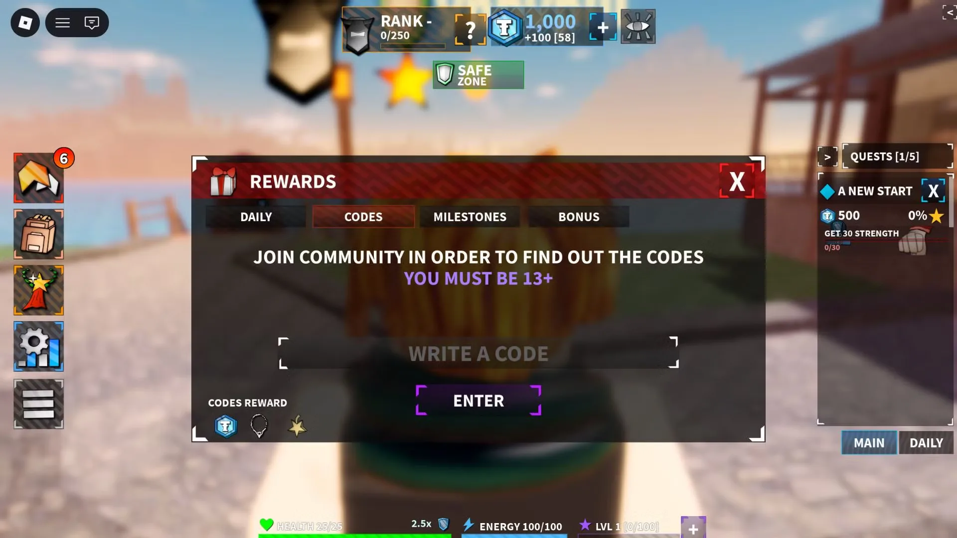 How to redeem codes in Anime League