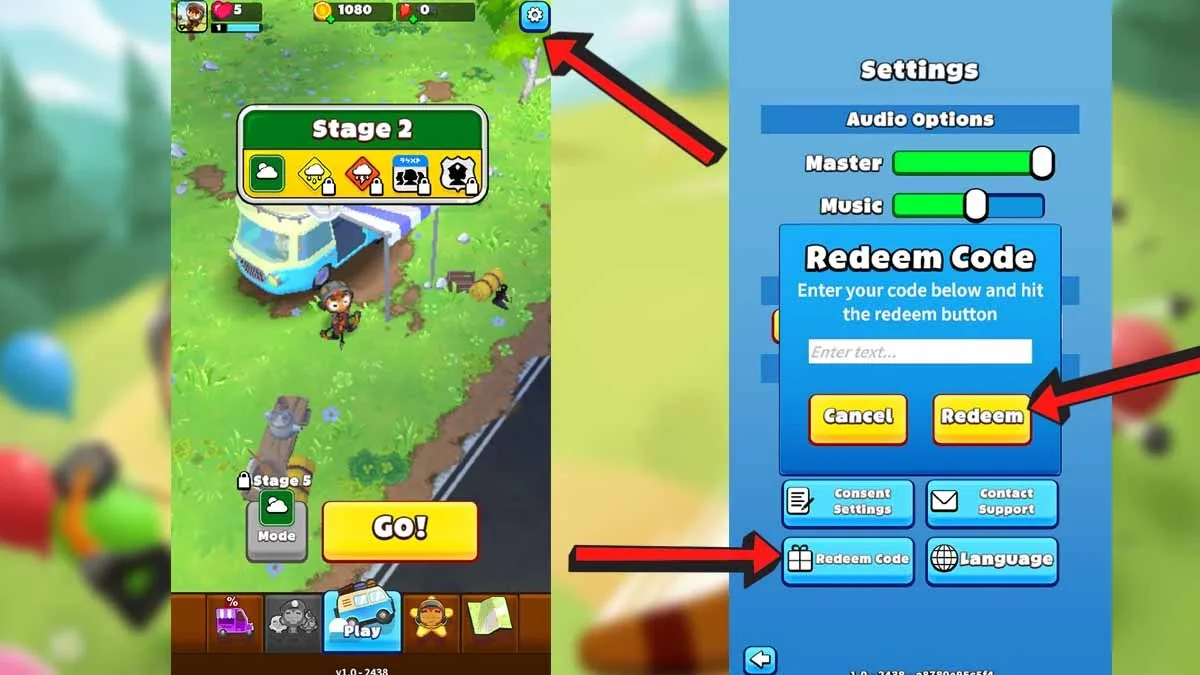 How to redeem codes in Bloon Blitz