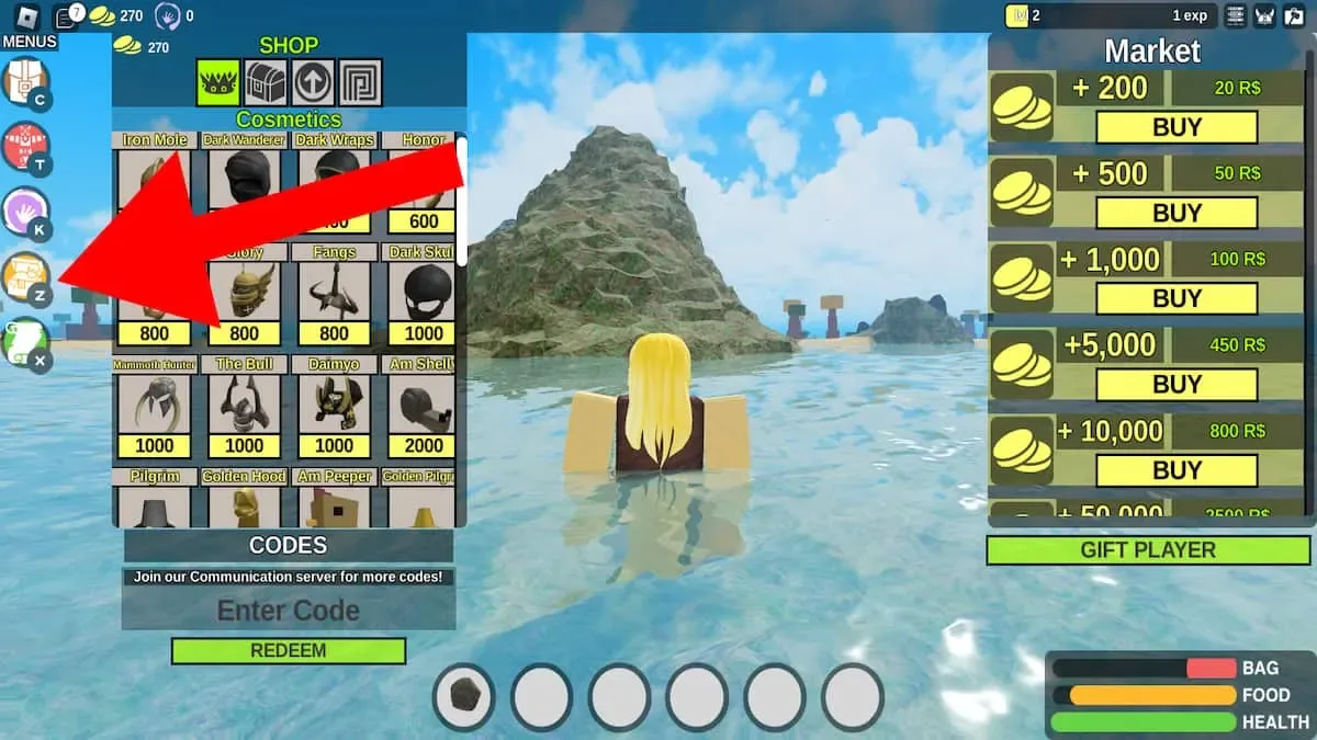 How to redeem codes in Booga Booga Reborn