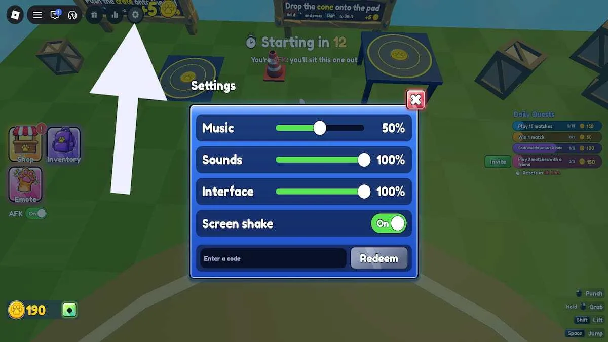 How to redeem codes in Cat Battles