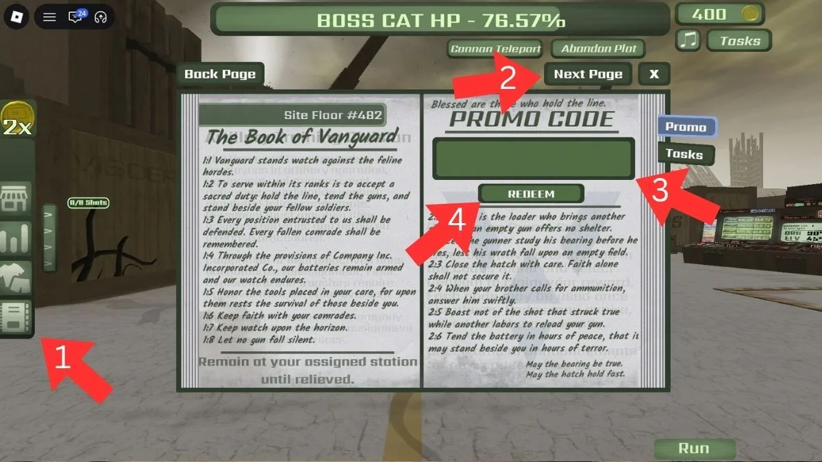 How to redeem codes in CAT DEFENSE