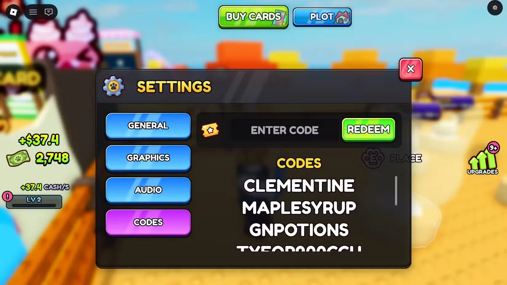 How to redeem codes in Collect Cat Cards
